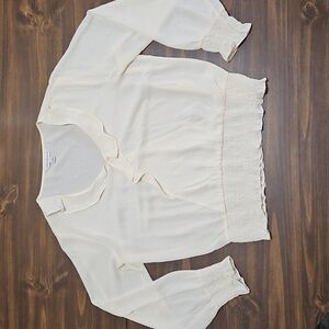 Counterparts Cream Ruffle Blouse